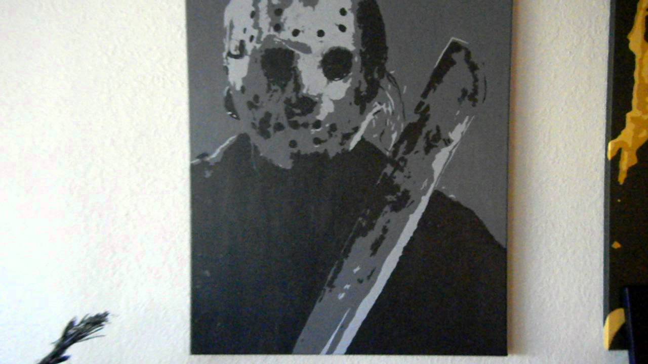 1280x720 Custom Jason Voorhees Painting - Voorhees Painting