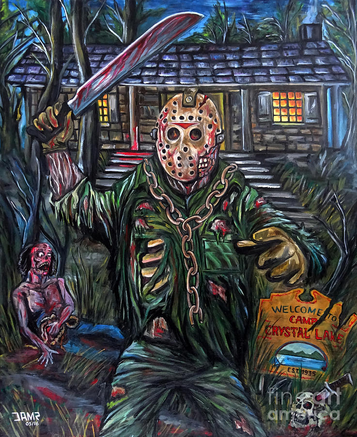 737x900 Friday The 13th Painting By Jose Mendez - Voorhees Painting