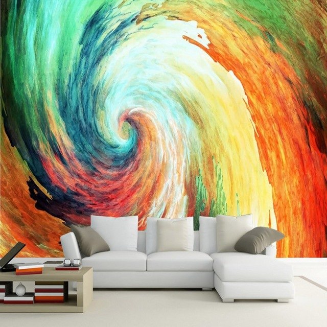 640x640 Custom Photo Wallpaper Abstract Colorful Vortex Starry Oil - Vortex Painting