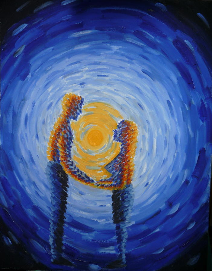 702x900 Manwoman Love Vortex Painting By Eric Chifunda - Vortex Painting