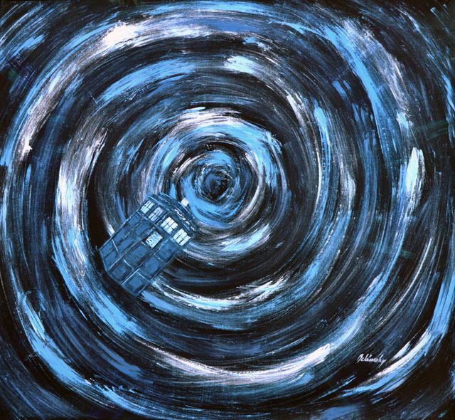 640x590 Tardis Flying Through The Time Vortex' Painting, I Need This - Vortex Painting