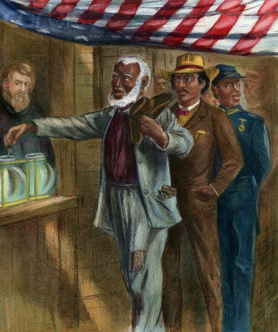 403x480 New Yorkers Rejected Black Voting Rights The New York History Blog - Voting Painting