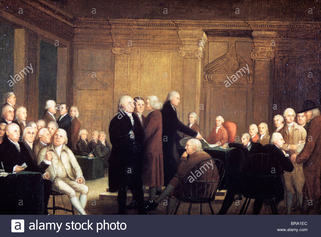 1300x961 Painting Of First Continental Congress Voting For Independence - Voting Painting