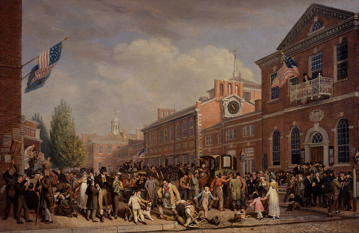 1200x779 American Election Campaigns In The 19th Century - Voting Painting
