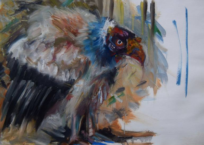 770x550 Saatchi Art King Vulture Painting By Michelle Parsons - Vulture Painting
