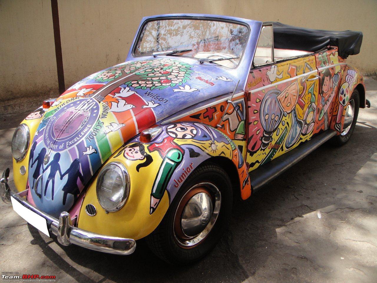 1280x960 Pics A 1957 Volkswagen Beetle Cabriorlet Painted By Kids - Vw Beetle Painting