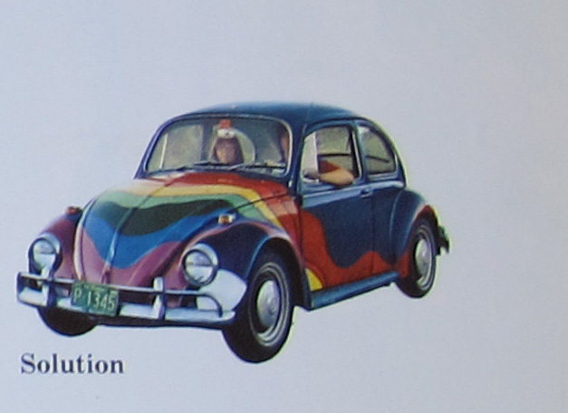 627x456 Rainbow Painted Vw Beetle - Vw Beetle Painting