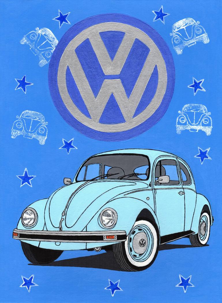 770x1051 Saatchi Art Vw Beetle Painting By Paul Cockram - Vw Beetle Painting