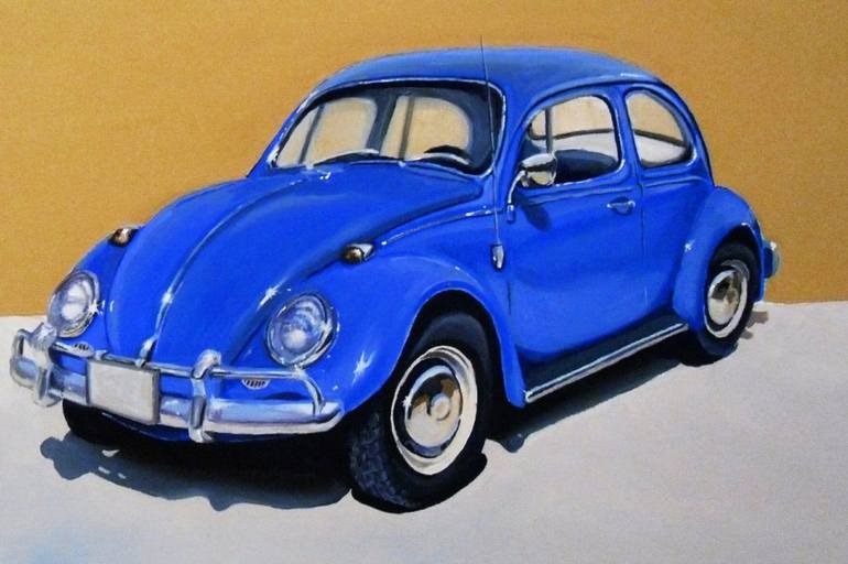 770x512 Saatchi Art Volkswagen Beetle 1966 Painting By Michael Screen - Vw Beetle Painting