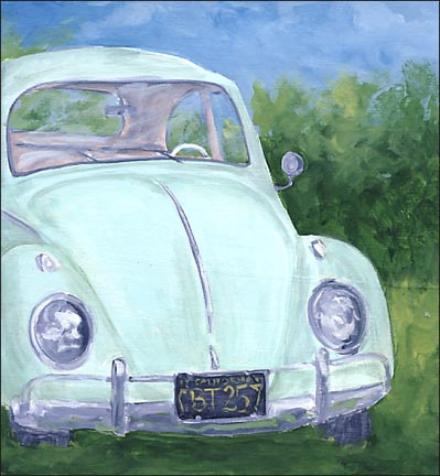 399x432 Vw Beetle Painting Vw Bug Painting I Saw A Beautifully - Vw Beetle Painting