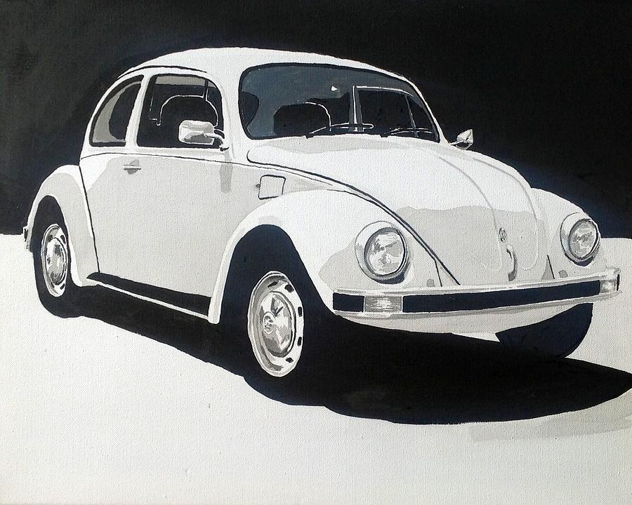 900x720 Volkswagen Beetle Painting By Sid Fox - Vw Beetle Painting