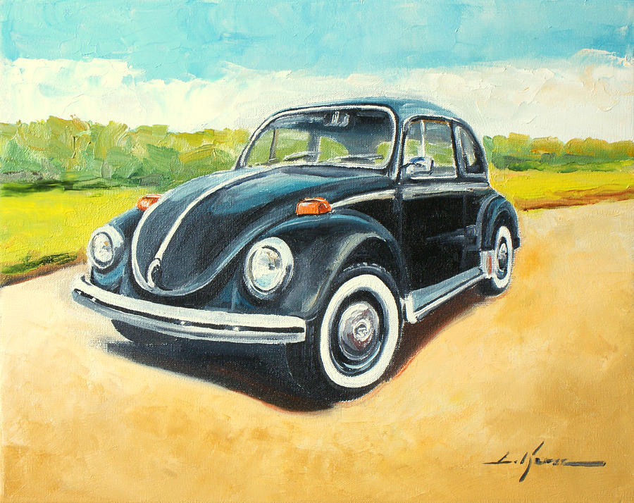900x714 Vw Beetle Painting By Luke Karcz - Vw Beetle Painting