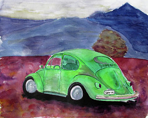 300x240 Vw Beetle Paintings Fine Art America - Vw Beetle Painting