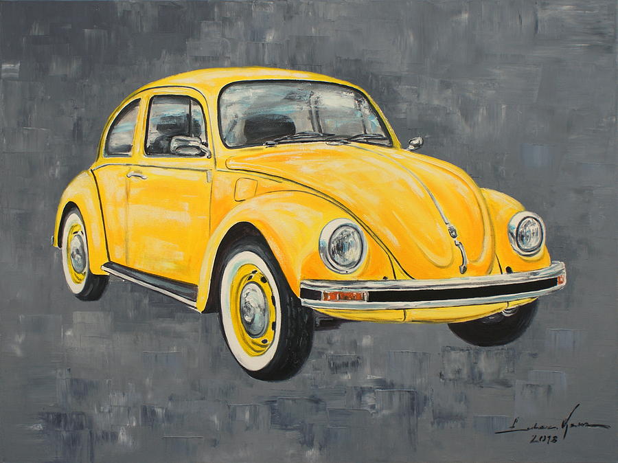 900x674 Vw Beetle Bug Volkswagen Painting By Luke Karcz - Vw Bug Painting