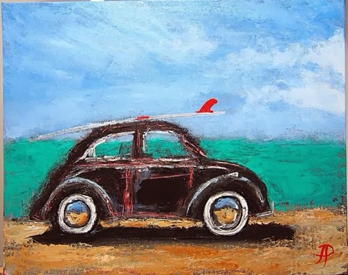 500x395 Vw Bug Painting A Simple Life Afloat - Vw Bug Painting