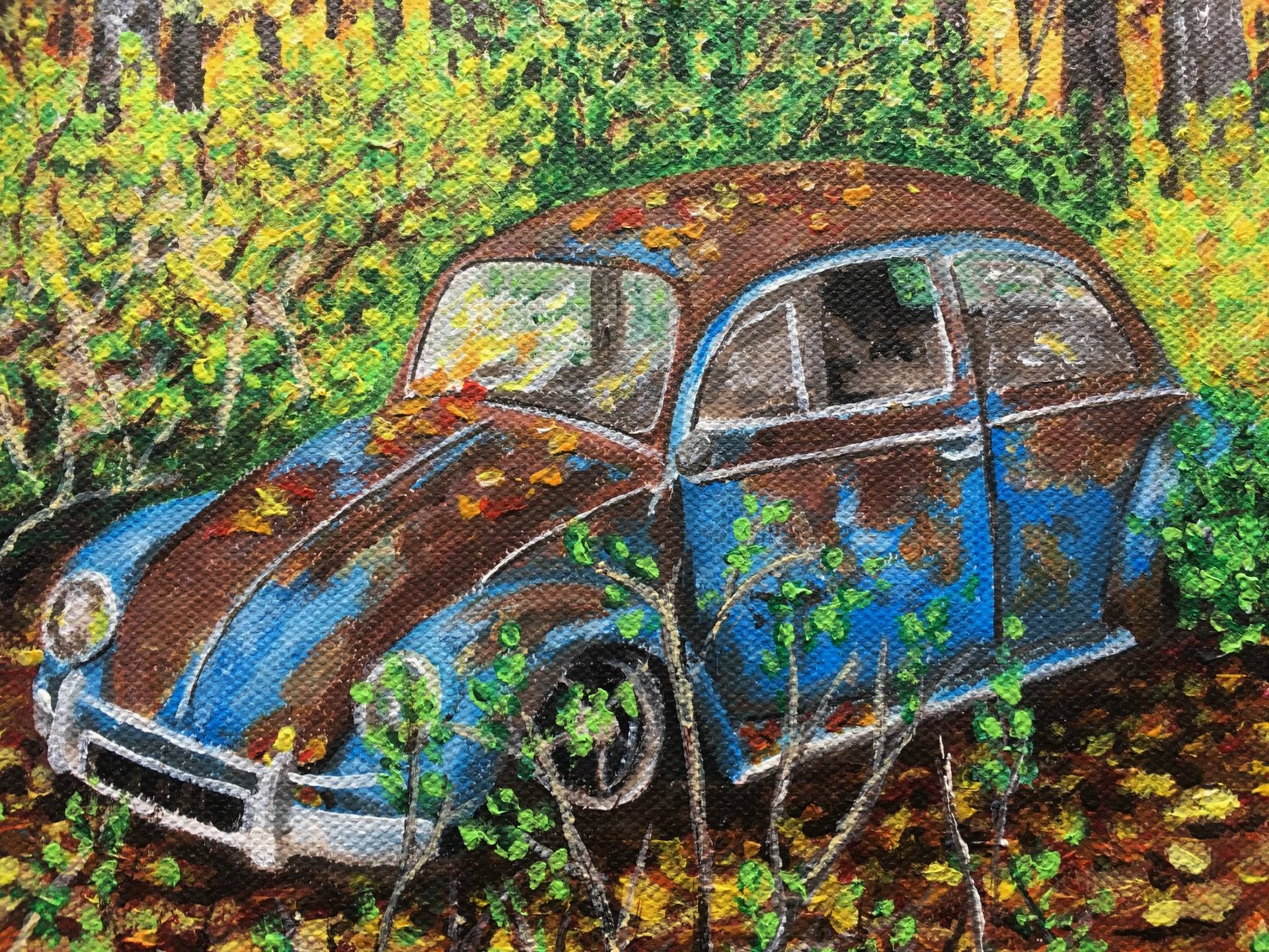 1920x1440 Saatchi Art Rusty Vw Painting By Stewart Tornberg - Vw Painting