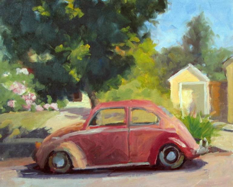 770x619 Saatchi Art Vw Bug Painting By Deborah Cushman - Vw Painting