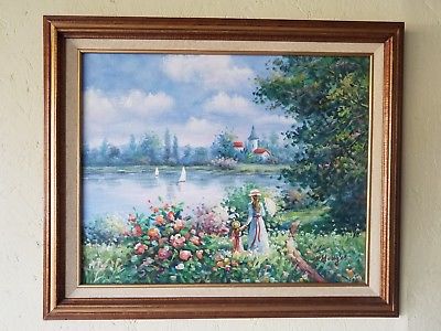 400x300 W. Hodges Original Oil Painting Huge Signed 28x40 Beautiful - W Hodges Painting