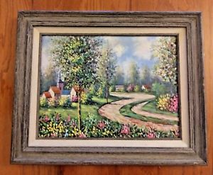 300x247 Canvas Oil Painting French Countryside Signed By W. Hodges - W Hodges Painting