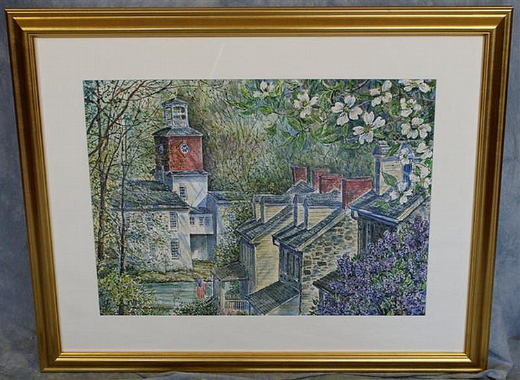 750x548 W. James Mcglynn, American 20th C, Wc, Breck's Lane, 17 1 - W James Painting