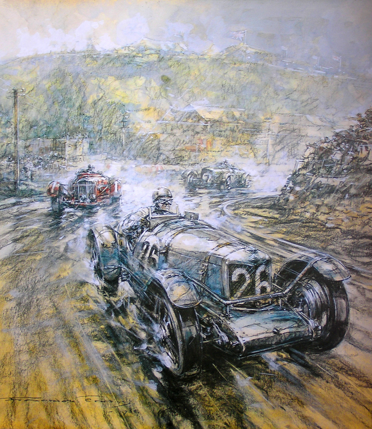 1548x1788 The Art Of Motor Racing Imeche Archive And Library - W Riley Painting