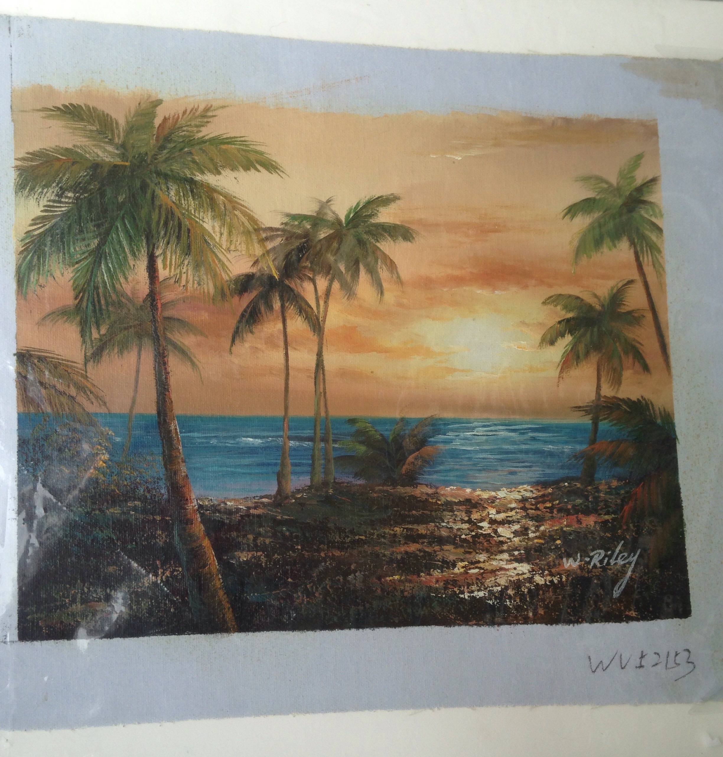 2448x2562 Canvas Painting Antique Appraisal Instappraisal - W Riley Painting