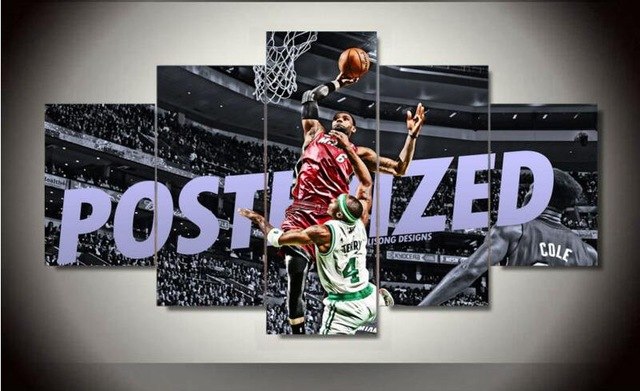 640x391 Framed Printed Lebron James Dwyane Wade Painting Room Decoration - Wade Painting