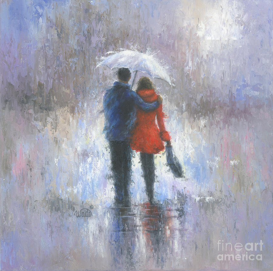 900x894 Rain Romance Painting By Vickie Wade - Wade Painting