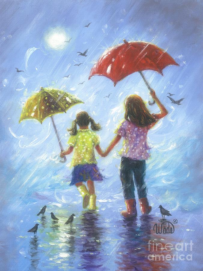 676x900 Rain Sisters Painting By Vickie Wade - Wade Painting
