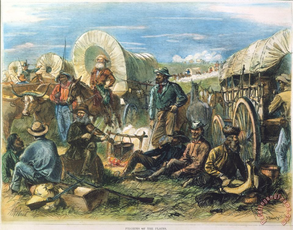 960x754 Others Emigrant Wagon Train, 1871 Painting - Wagon Train Painting