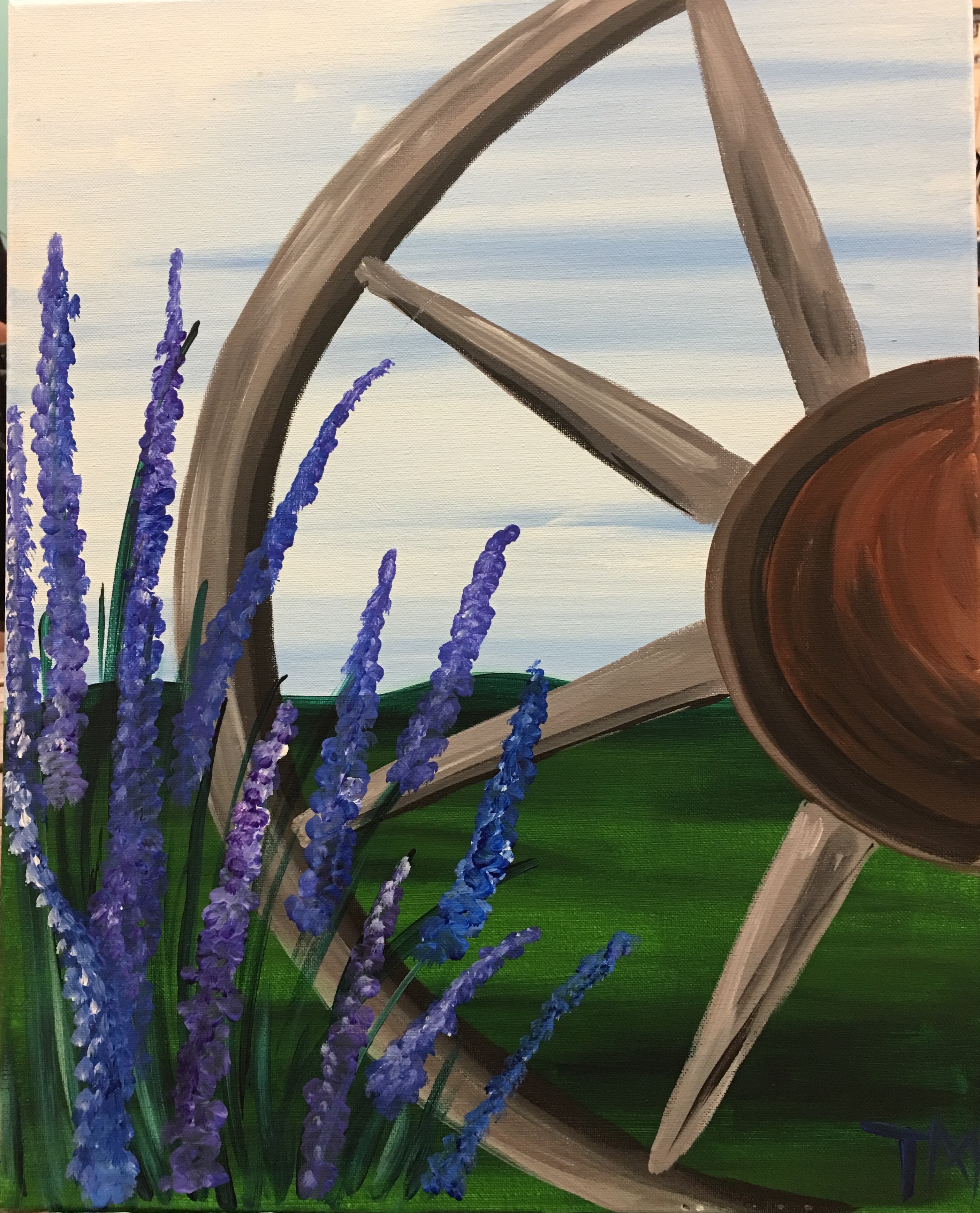 2811x3478 Wine Amp Canvas - Wagon Wheel Painting
