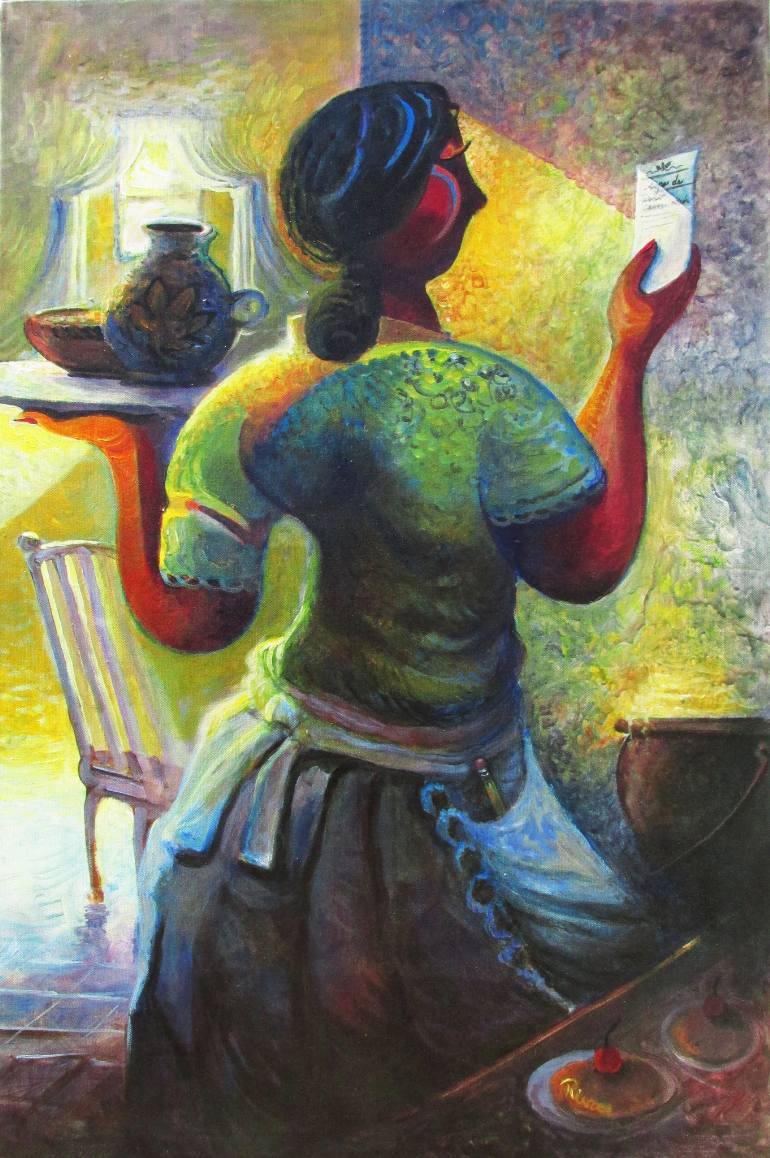 770x1158 Saatchi Art The Waitress Painting By Rigo Rivas - Waitress Painting