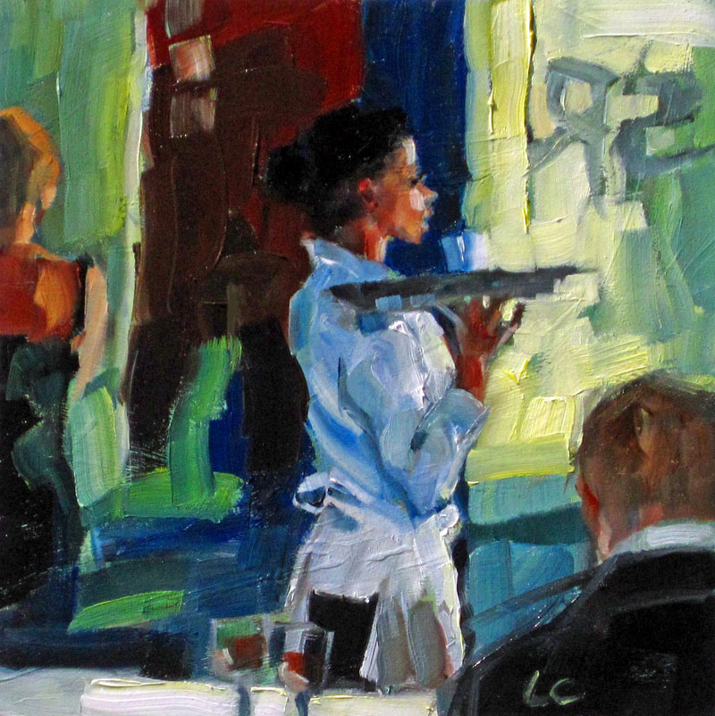 800x802 Daily Painter Layne Cook September 2011 - Waitress Painting