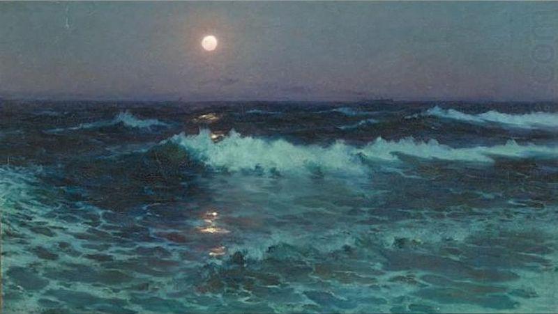 800x451 Moonlight, Oil Painting By Lionel Walden, Lionel Walden - Walden Painting