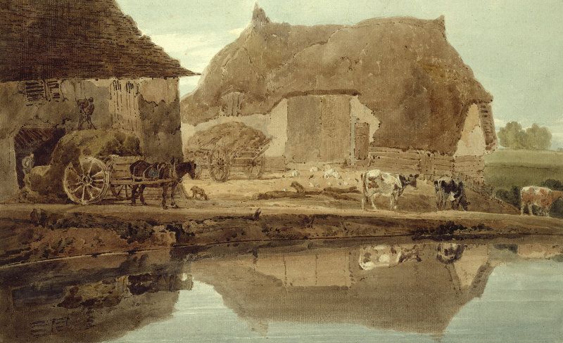 800x488 Phineas Borret's Farm Near Saffron Walden Painting Thomas Girtin - Walden Painting