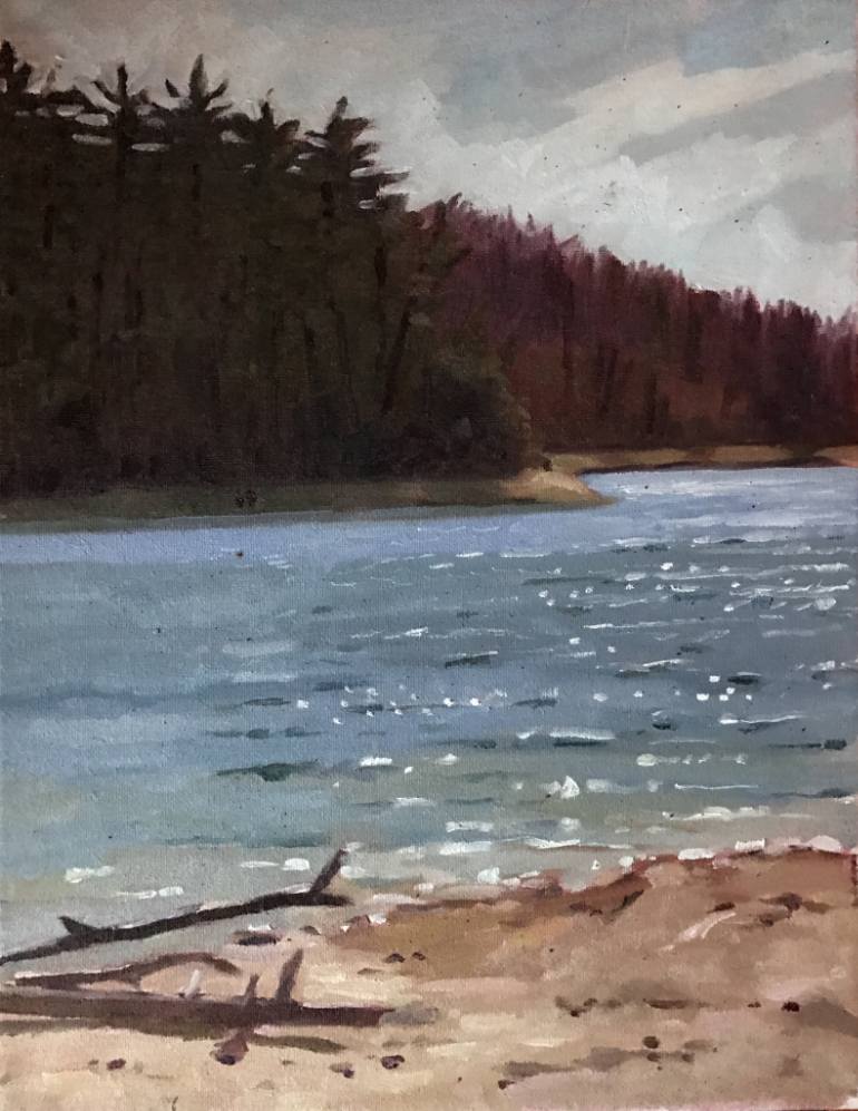 770x997 Saatchi Art Walden Pond Painting By Carole Nataf - Walden Painting