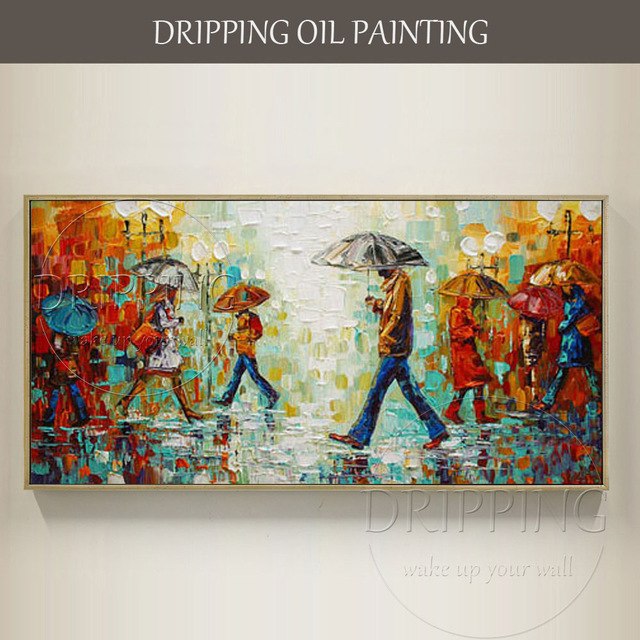 640x640 New Arrival Hand Painted High Quality Textured Walker Oil Painting - Walker Painting