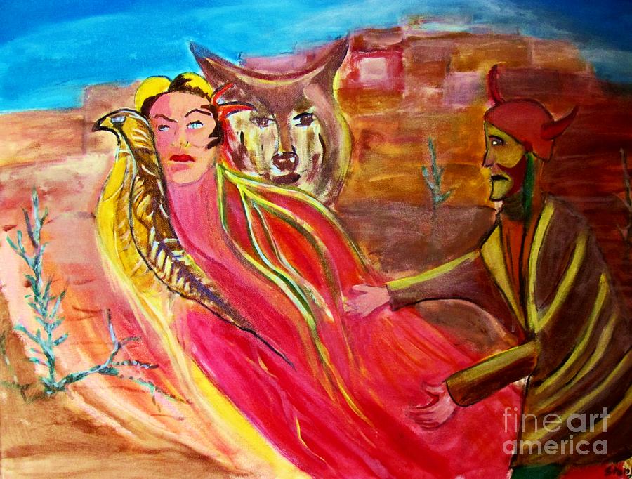 900x682 Skin Walker Painting By Stanley Morganstein - Walker Painting