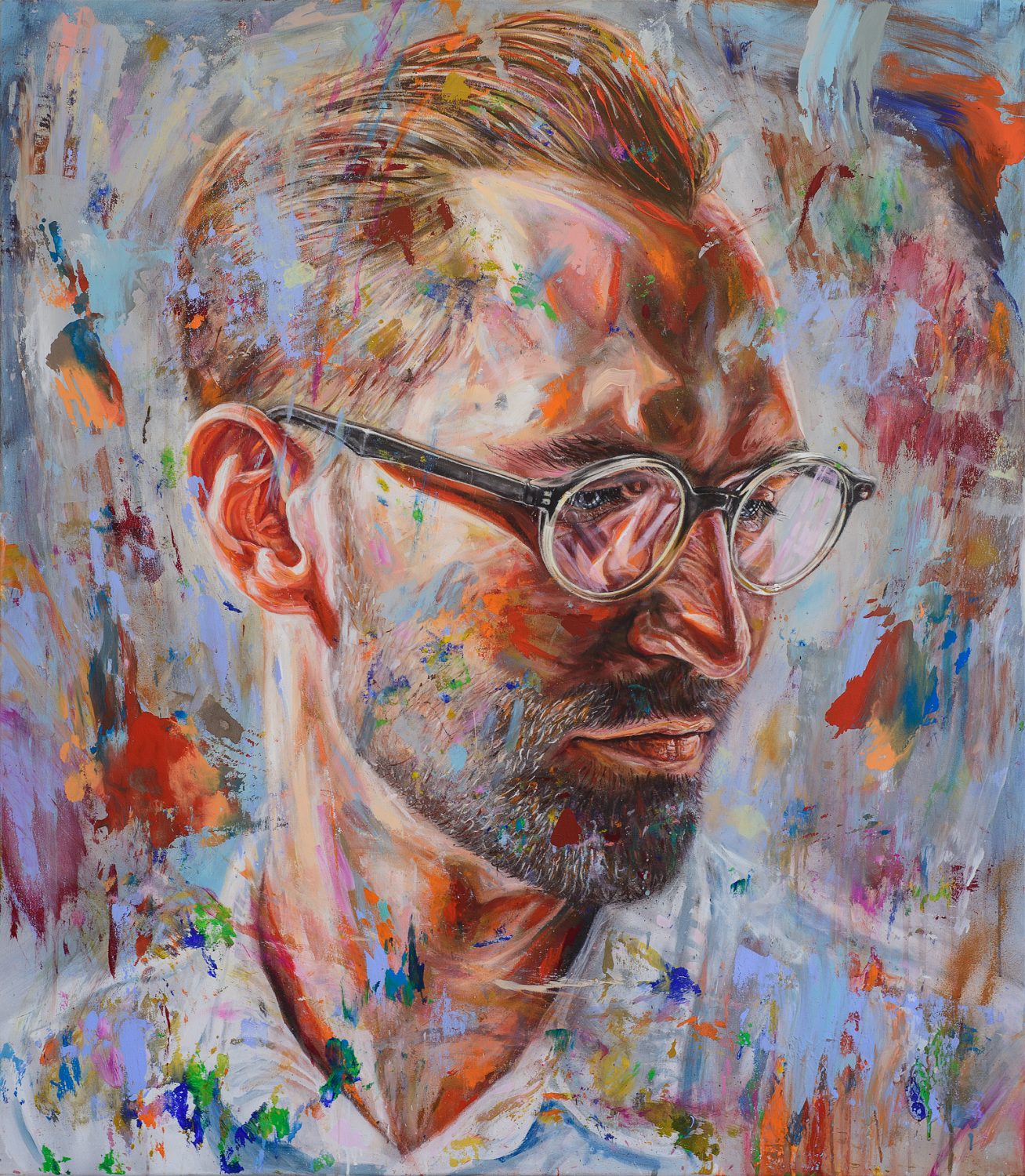 1308x1500 Street Artist David Walker Puts His Art On Canvas In His Latest - Walker Painting