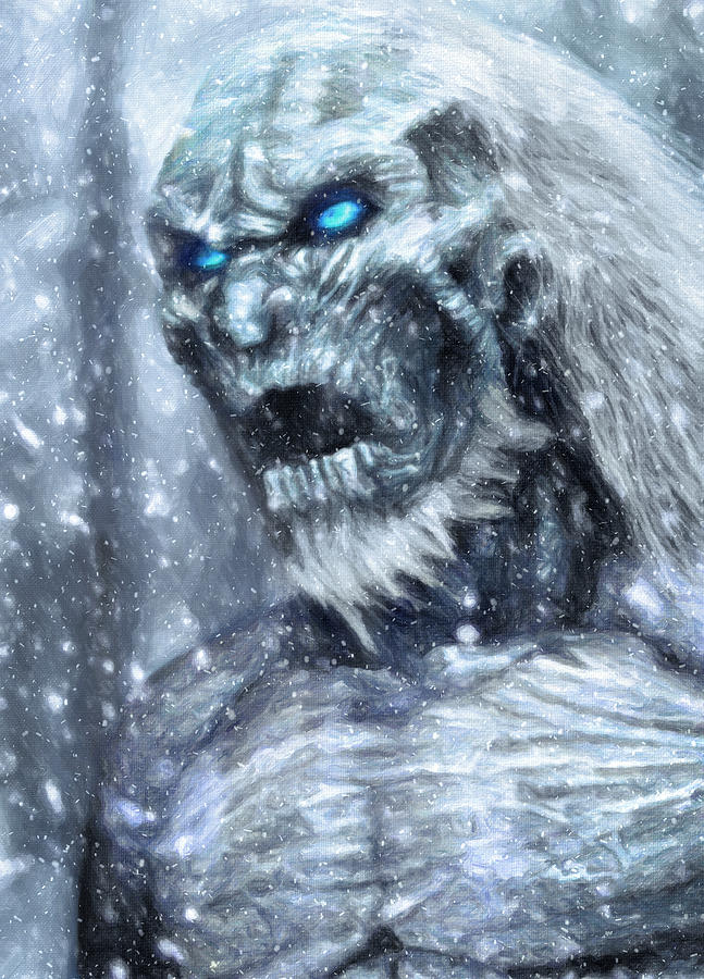 647x900 White Walker Painting By Zapista - Walker Painting