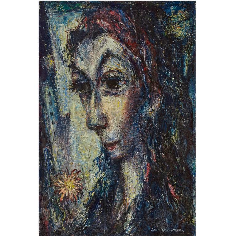 768x768 John Law Walker Painting, Titled The Last Flower For Sale - Walker Painting