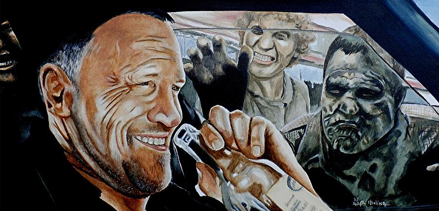 900x433 Merle's Last Stand Painting By Al Molina - Walking Dead Painting