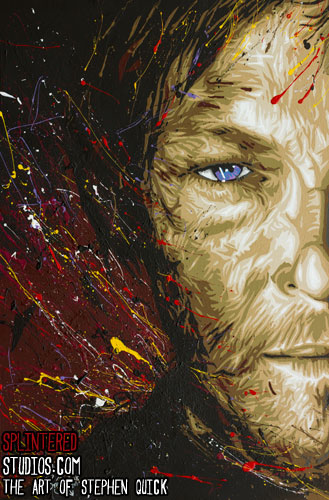 329x500 Walking Dead Painting Darly Dixon Pop Art - Walking Dead Painting