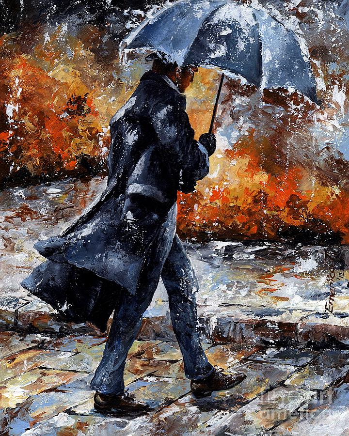 Walking In The Rain Painting At Paintingvalley Com Explore