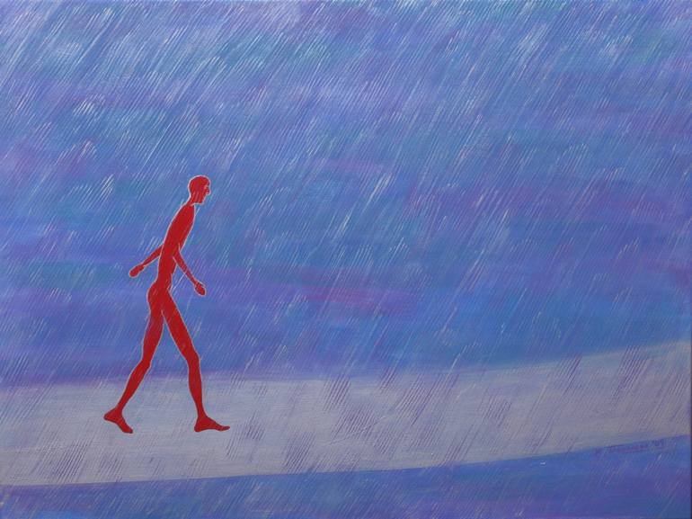 770x577 Saatchi Art Walking Man 2 - Walking Man Painting