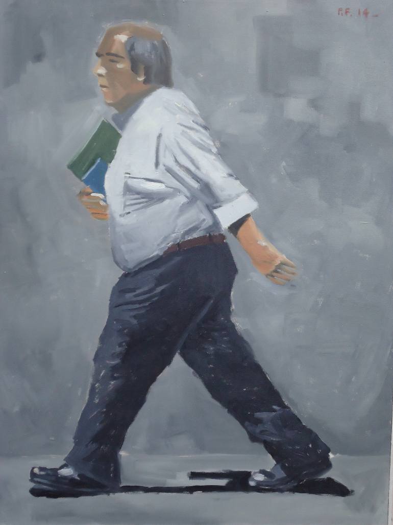 770x1027 Saatchi Art Walking Men Painting By Pablo Ferrari - Walking Man Painting