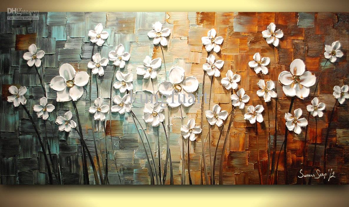 1185x705 2018 100% Hand Painted Heavy Textured Framed Oil Painting Wall Art - Wall Art Painting