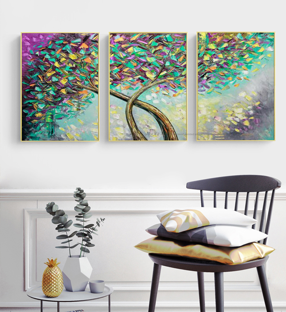 1000x1091 Muya Acrylic Paints Modern Paintings Oil Painting Knife Painting - Wall Art Painting Tree