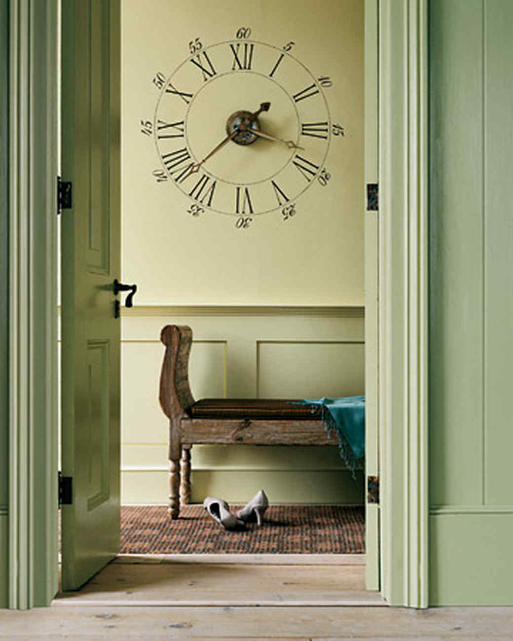 1040x1300 Stenciled Clock Wall Decoration Martha Stewart - Wall Clock Painting