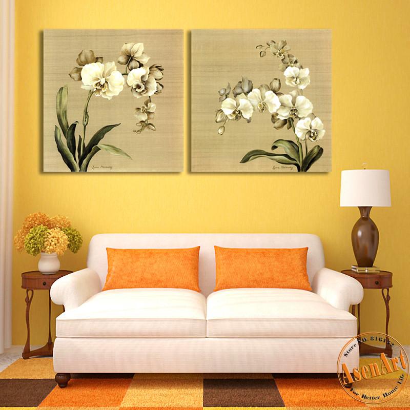 800x800 2pcs Combination Wall Painting Ellaseal - Wall Decor Flower Painting